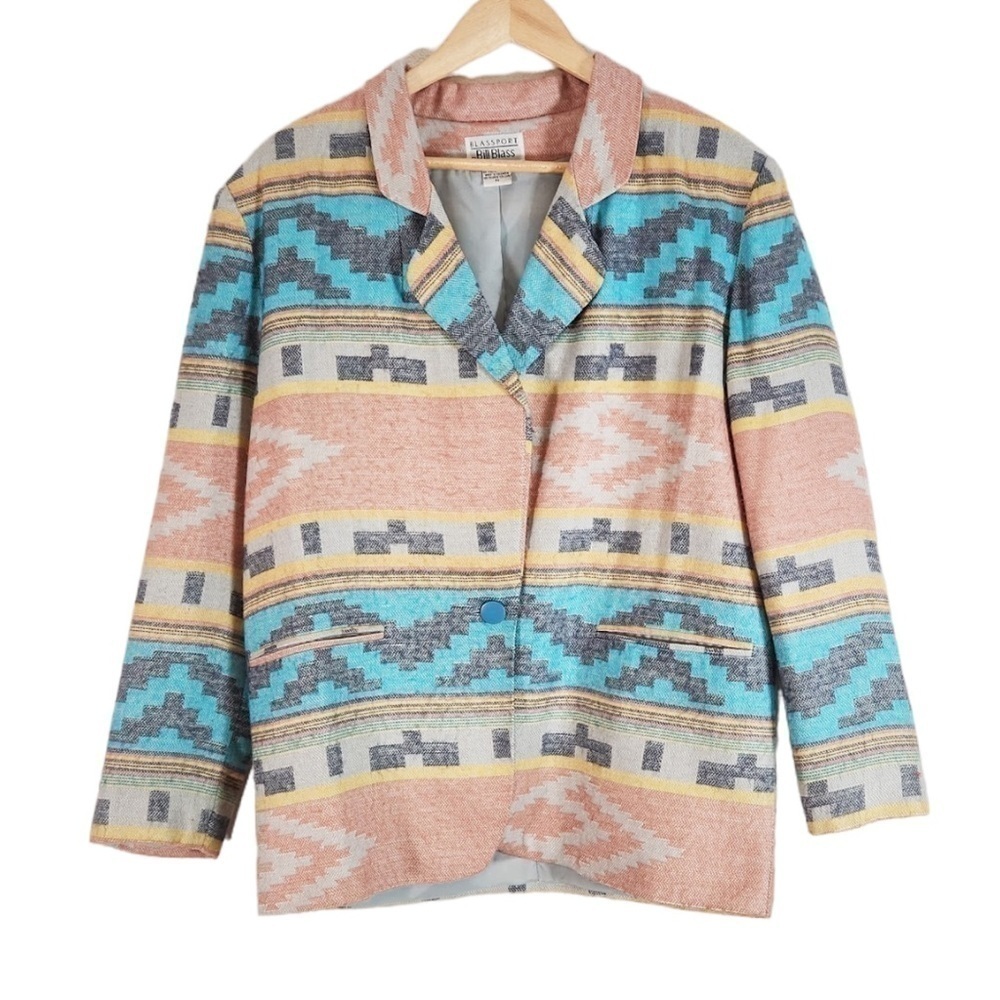 Vintage Bill Blass Western Blazer Jacket Size Medium